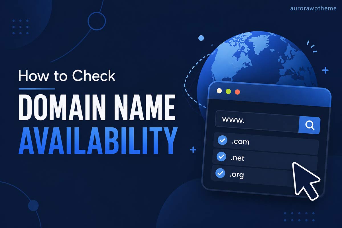 Domain and social handle availability checks for a potential blog name